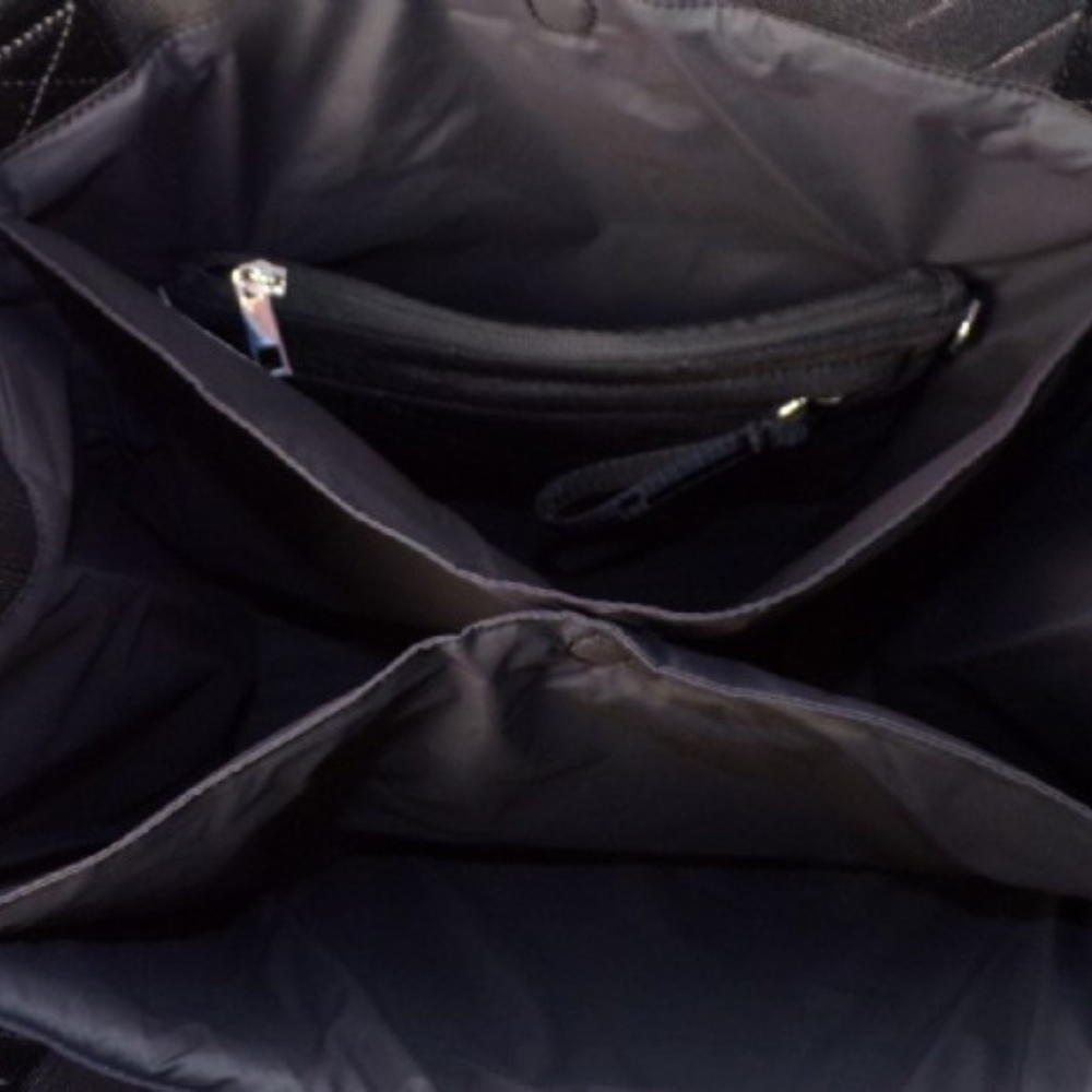 Go Dash Dot Isabelle Tote & Wristlet Black Fabric - image 7